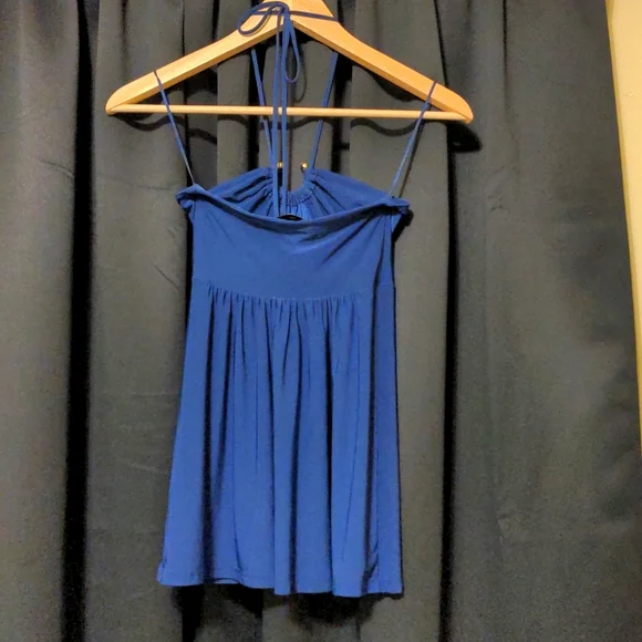 Express / Sexy Navy Halter with Diamond accent - Picture 2 of 4